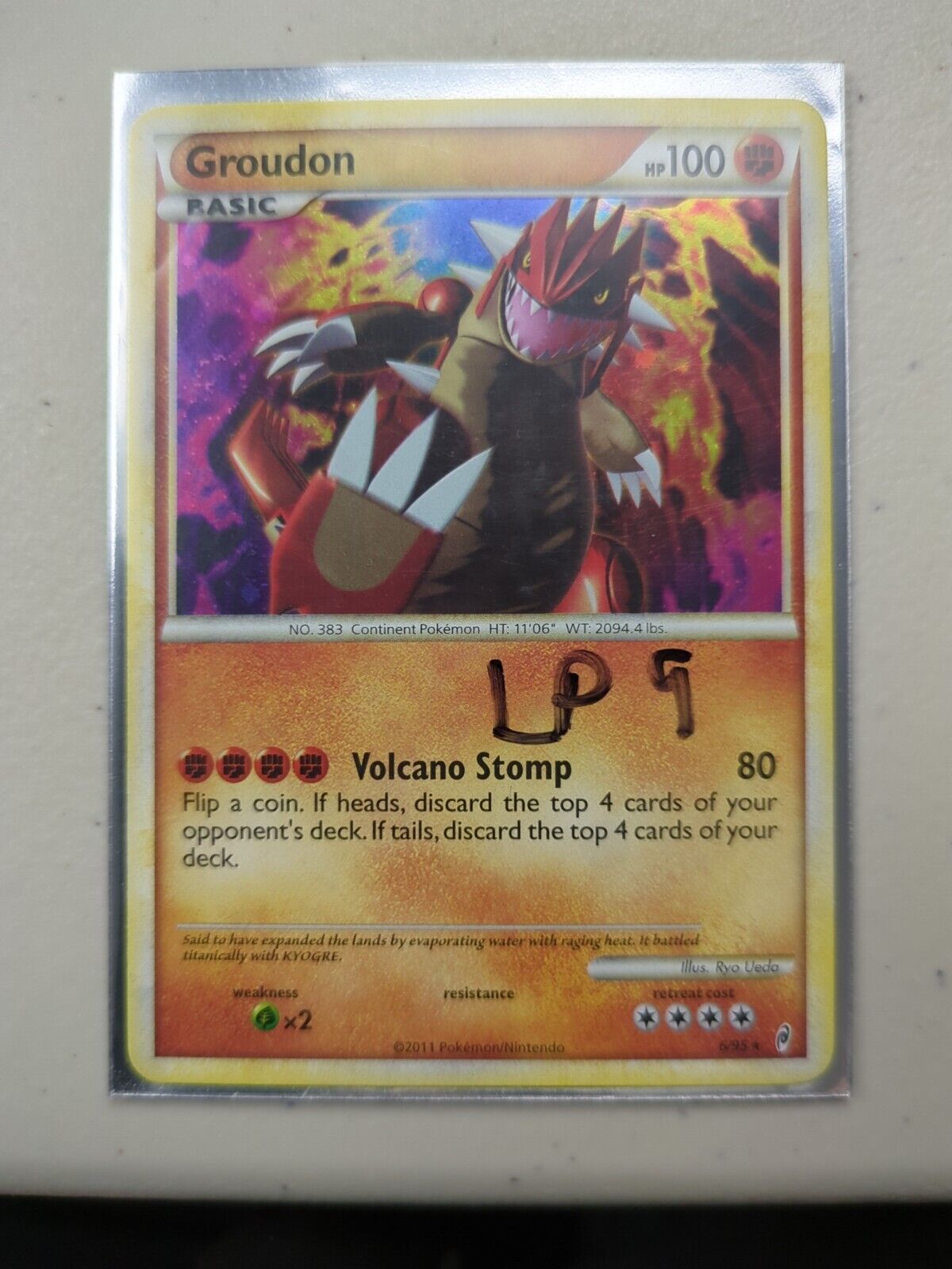 Groudon - 6/106 - Ultra Rare Call of Legends Set - Pokemon Card - LP