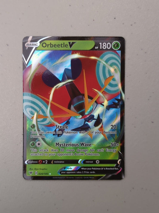 Orbeetle V - 20/185 - Ultra Rare Vivid Voltage - Pokemon Card - NM