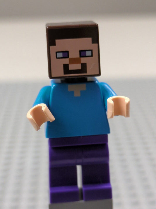 Lego Minecraft: Steve - Dark Purple Legs min009 Sets 21116, 30672, 30393