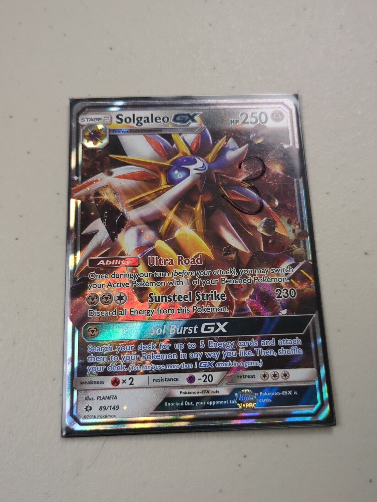 Solgaleo GX - 89/149 - Fulll Art Ultra Rare Sun & Moon Set - Pokemon Card - NM