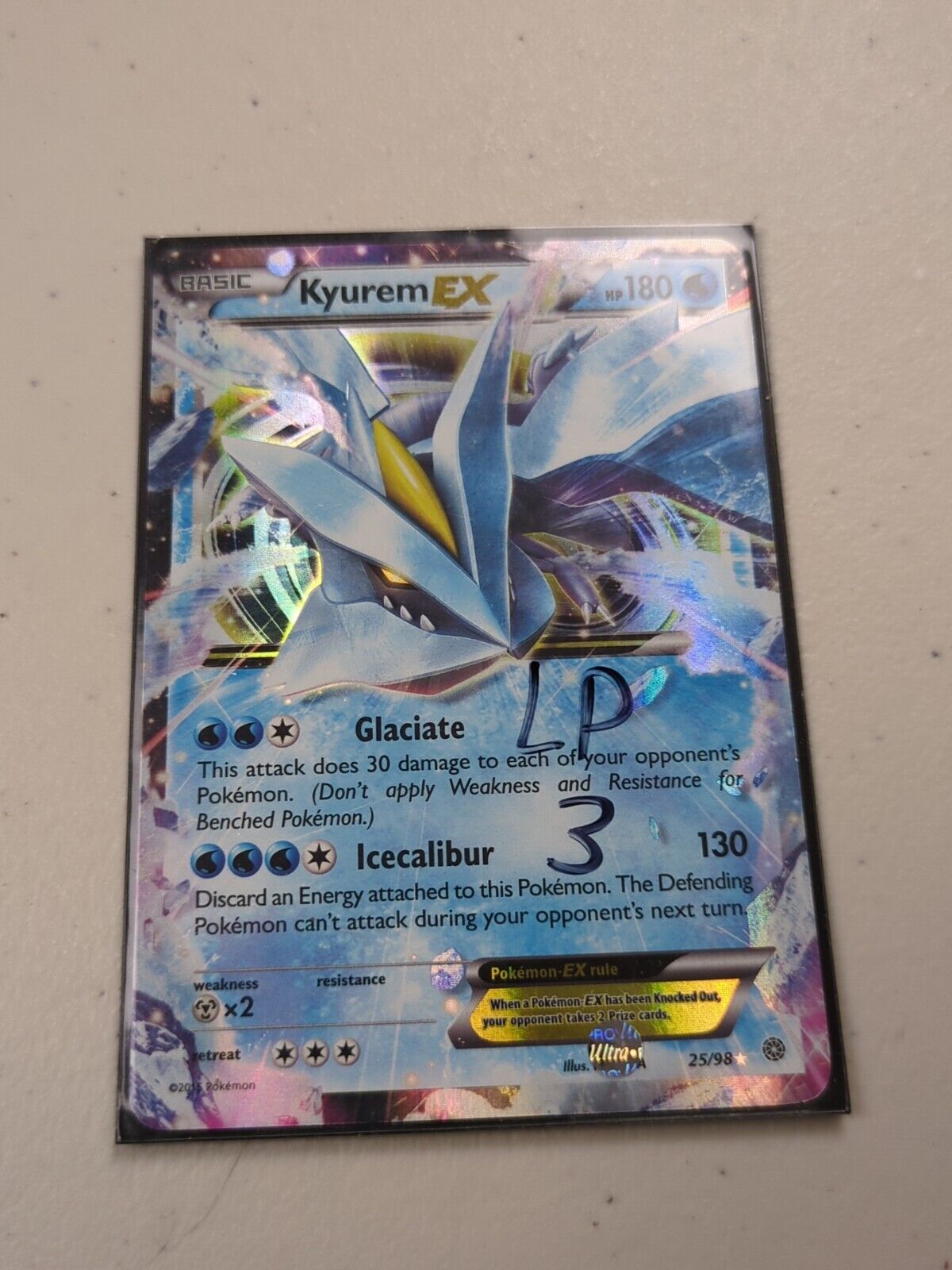 Kyurem EX - 25/98 - Ultra Rare Ancient Origins Set - Pokemon Card - LP