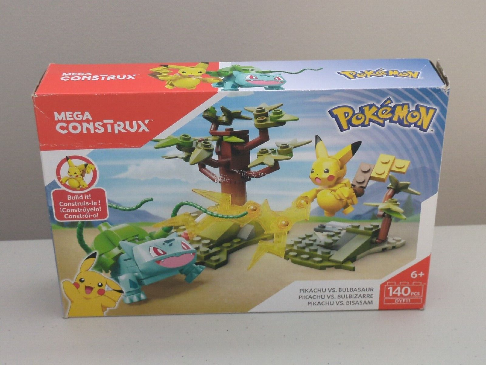 Mega Construx Pokemon Pikachu vs Bubasaur 2017 DYF11 140 Pcs Complete Set