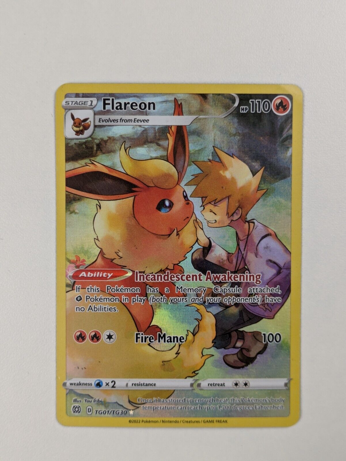 Flareon - TG01/TG30 - Holo Rare Brilliant Stars - Pokemon Card - NM