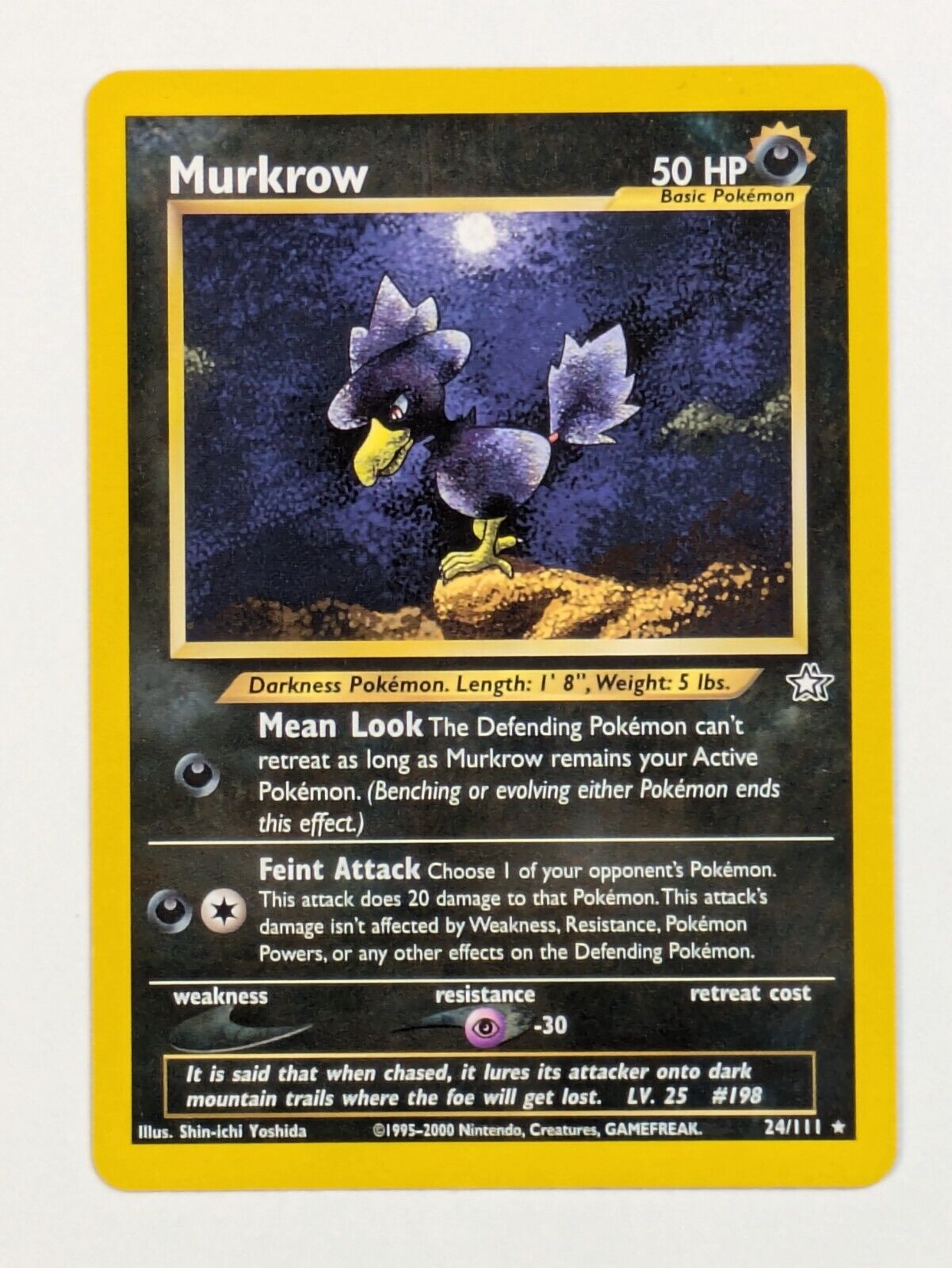 Murkrow - 24/111 - Rare Unlimited Neo Genesis - Pokemon Card - NM