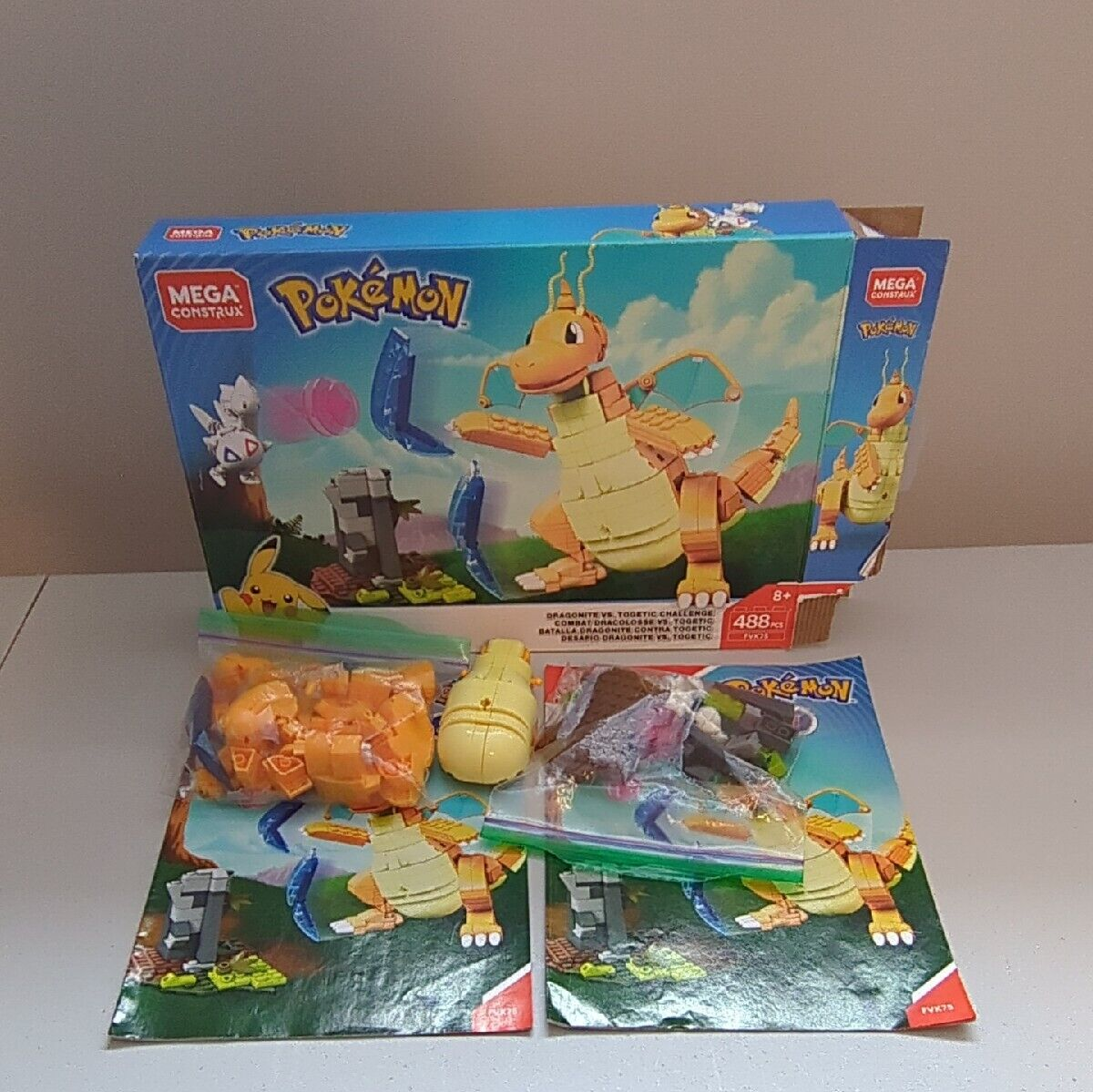 Mega Construx Pokemon Dragonite vs Togetic Challenge Set FVK75 Complete