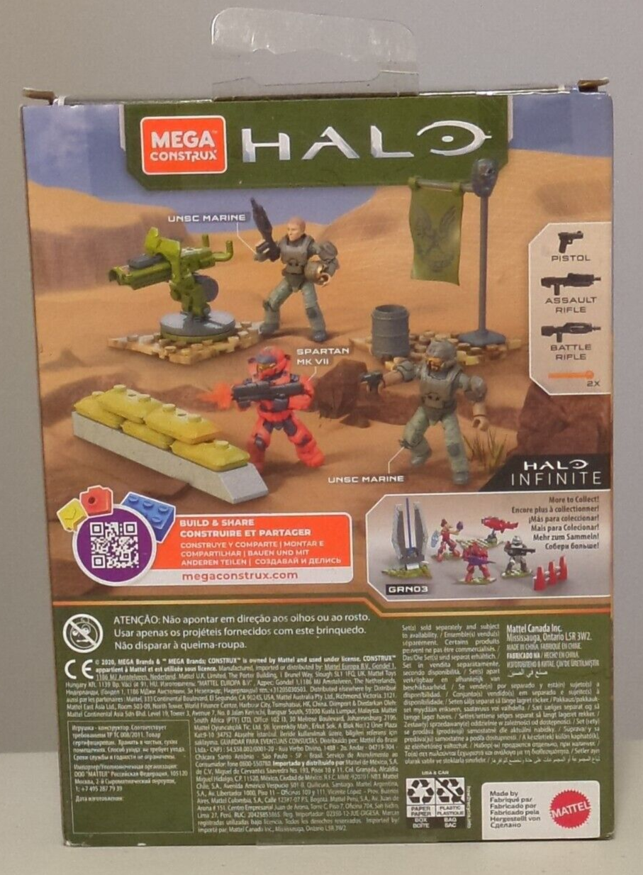 Mega Construx Halo Infinite UNSC Combat Unit Set GRN02 Brand New Sealed In Box!