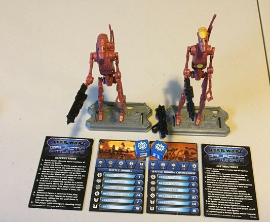 Star Wars Legacy Battle Droid Commander + Battle Droid Geonosis Complete W/stand