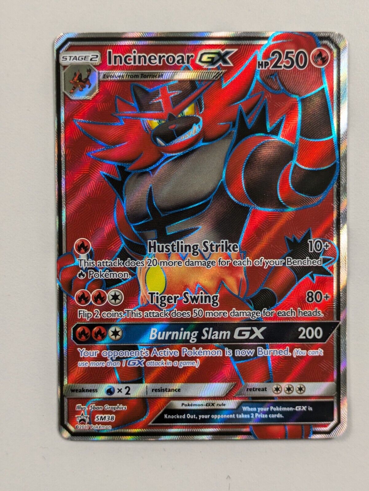 Incineroar GX - SM38 - Promo Sun & Moon Promos - Pokemon Card - LP