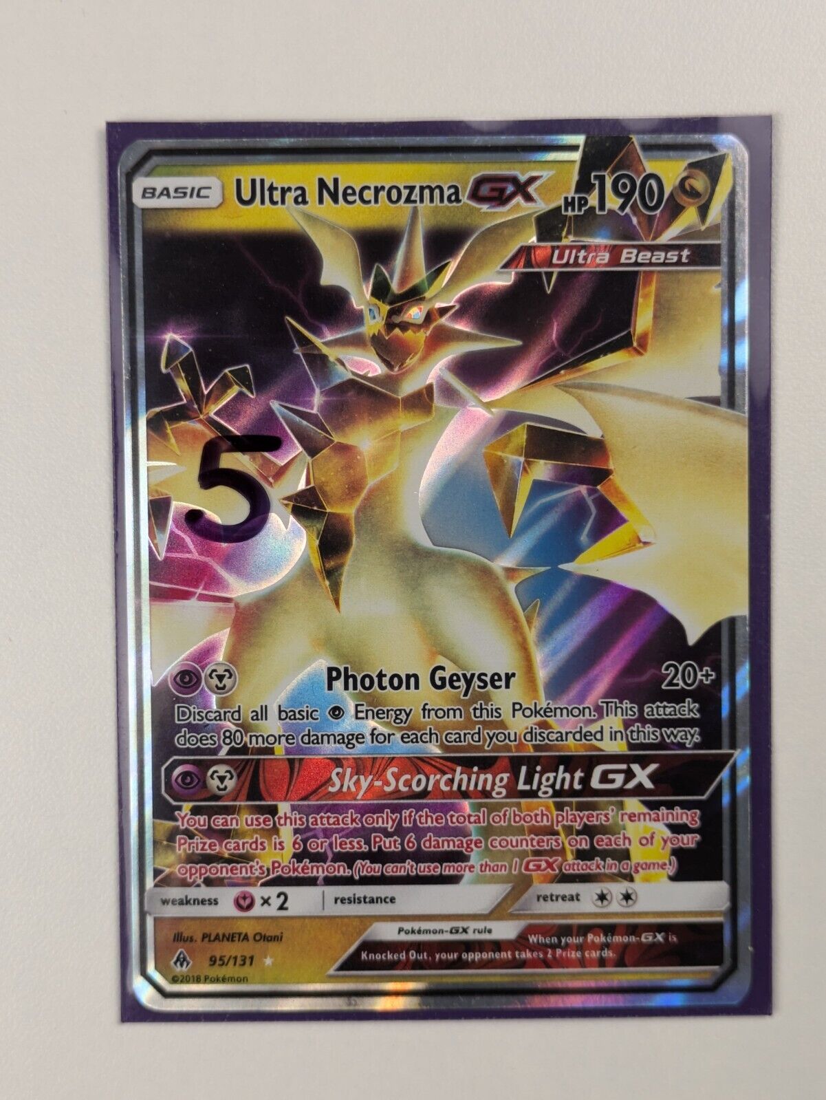 Ultra Necrozma GX - 95/131 - Ultra Rare Forbidden Light - Pokemon Card - NM