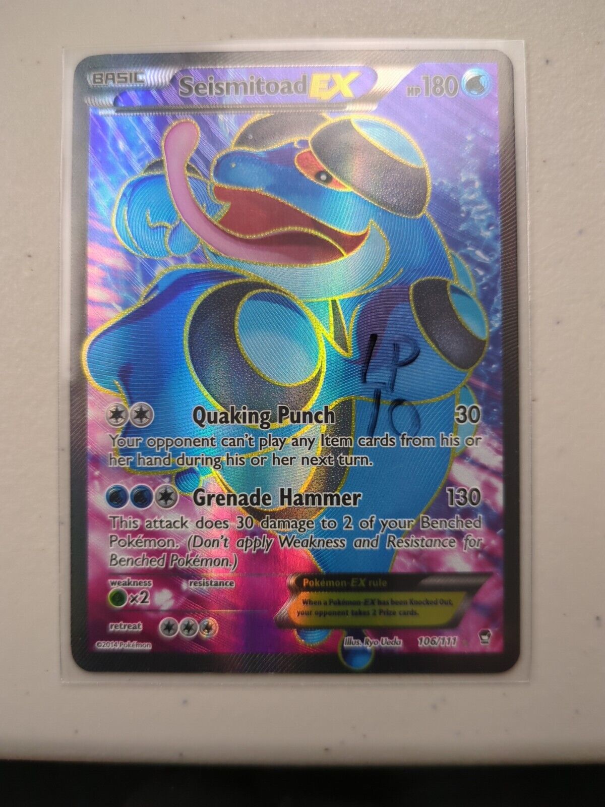 Seismitoad EX - 106/111 - Ultra Rare Furious Fist Set - Pokemon Card - LP