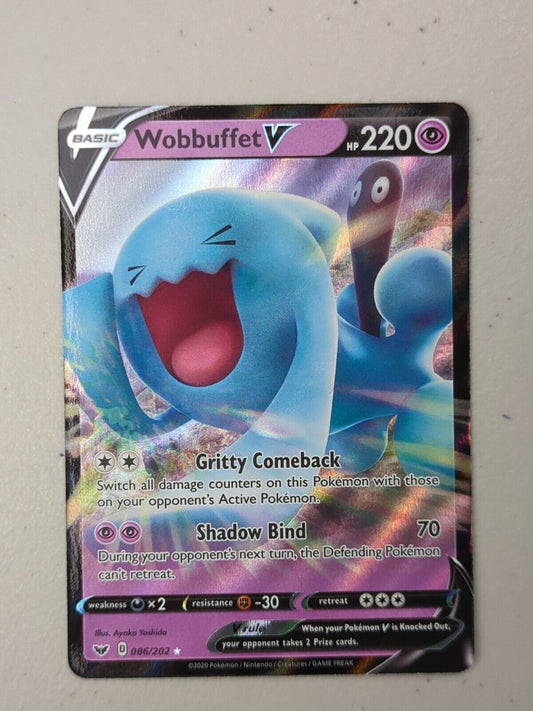 Wobbuffet V - 086/202 - Ultra Rare Sword & Shield - Pokemon Card - NM