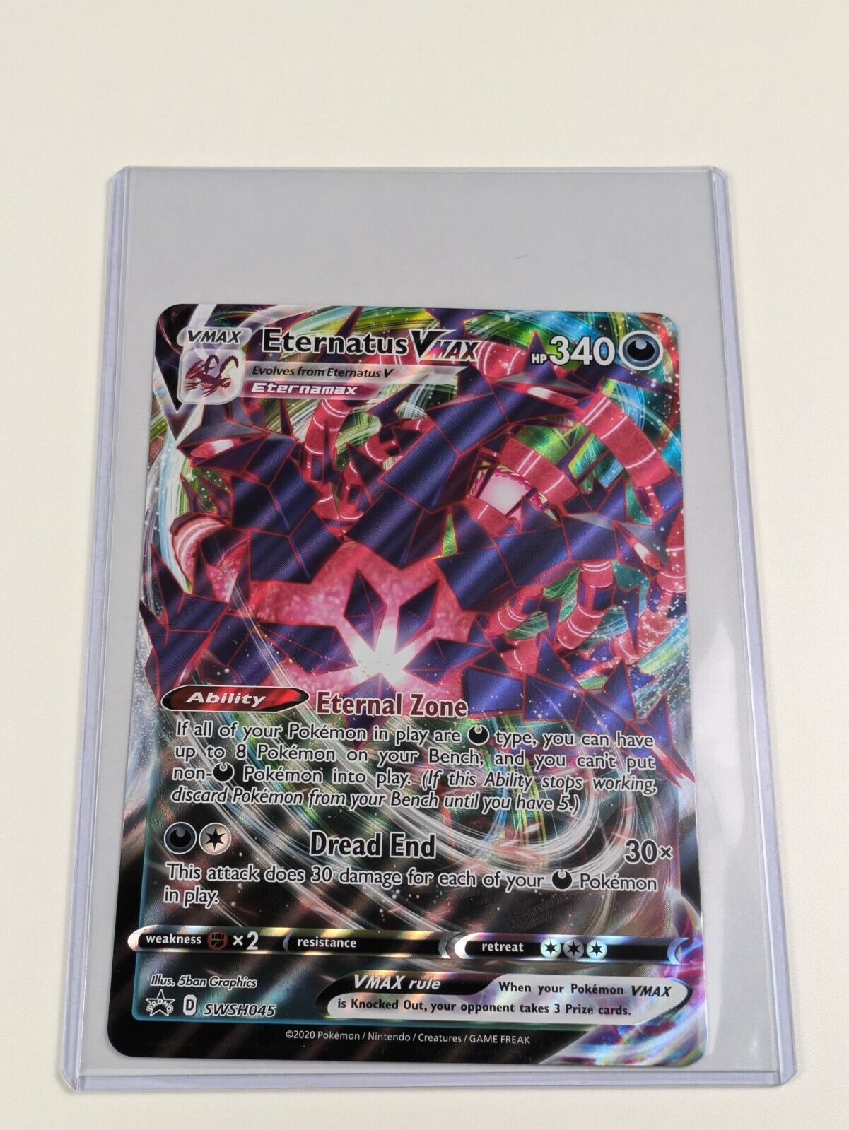 Eternatus VMAX - SWSH045 - Oversized Promo Sword & Shield - Jumbo Pokemon - NM