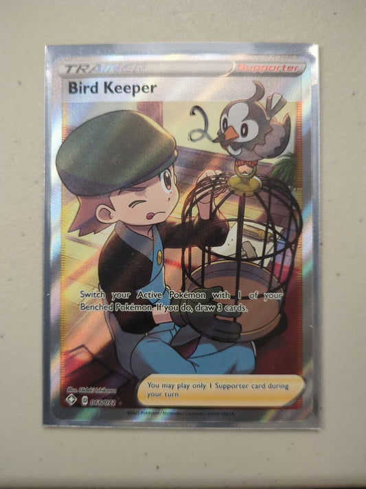 Bird Keeper - 66/72 -  Ultra Rare Shining Fates Set - Pokemon Card - NM