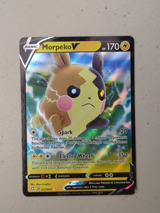 Morpeko V - 037/072 - Ultra Rare Shining Fates - Pokemon Card - NM