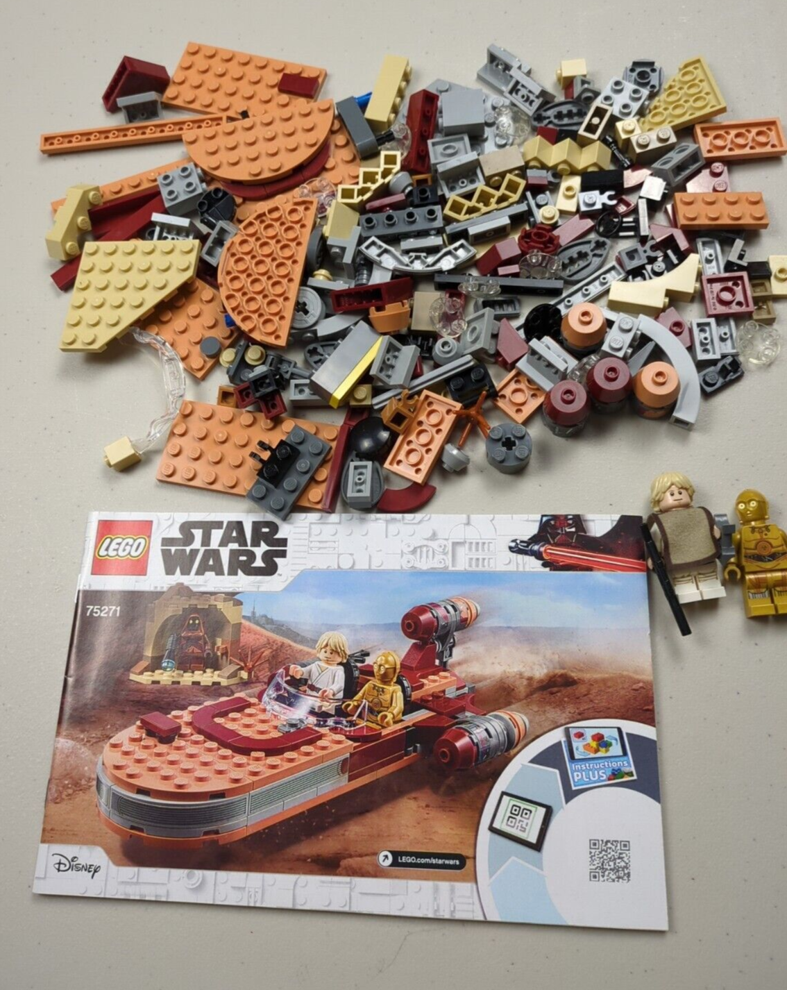 Lego Star Wars: Luke Skywalker's Landspeeder Set 75271 w Instructions