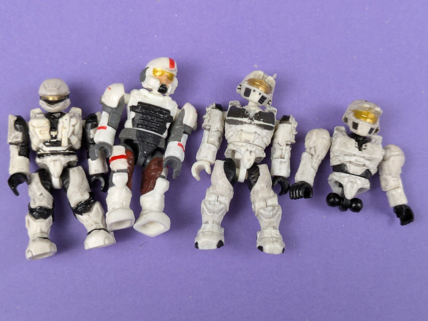 HALO Mega Bloks Arctic UNSC, Marine Medic, White UNSC Spartan, Rocket Warthog