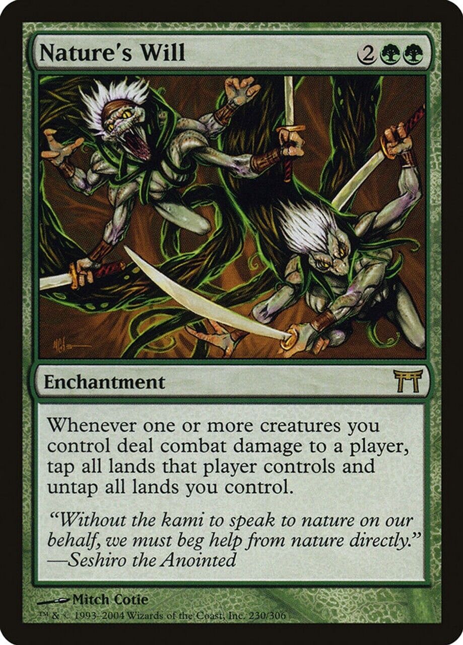 MTG: Magic The Gathering: Champions of Kamigawa: Nature's Will - Near Mint!