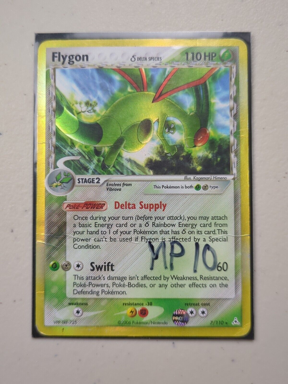 Flygon - 7/110 - Ultra Rare Holon Phantoms Set - Pokemon Card - MP