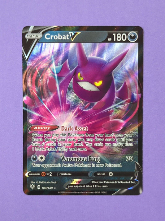 Crobat V - 104/189 - Ultra Rare Darkness Ablaze - Pokemon - NM