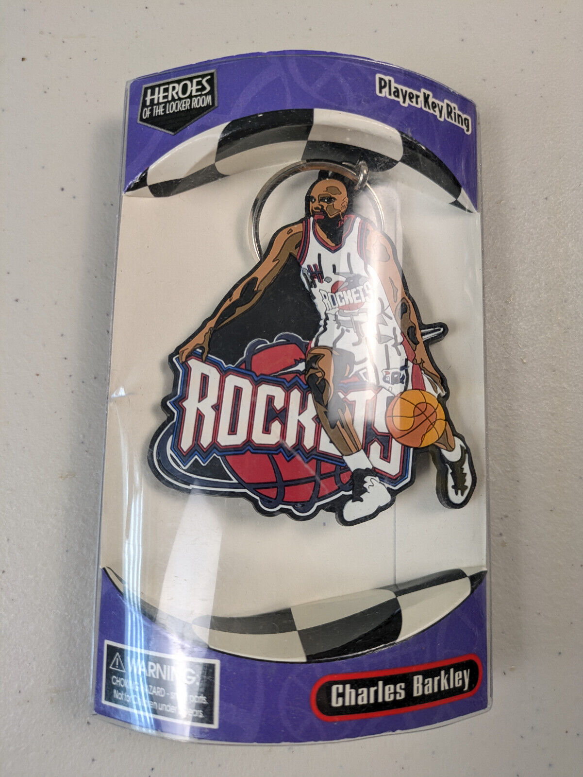 Charles Barkley Houston Rockets Player Heroes of the Locker Room Key Ring 1998