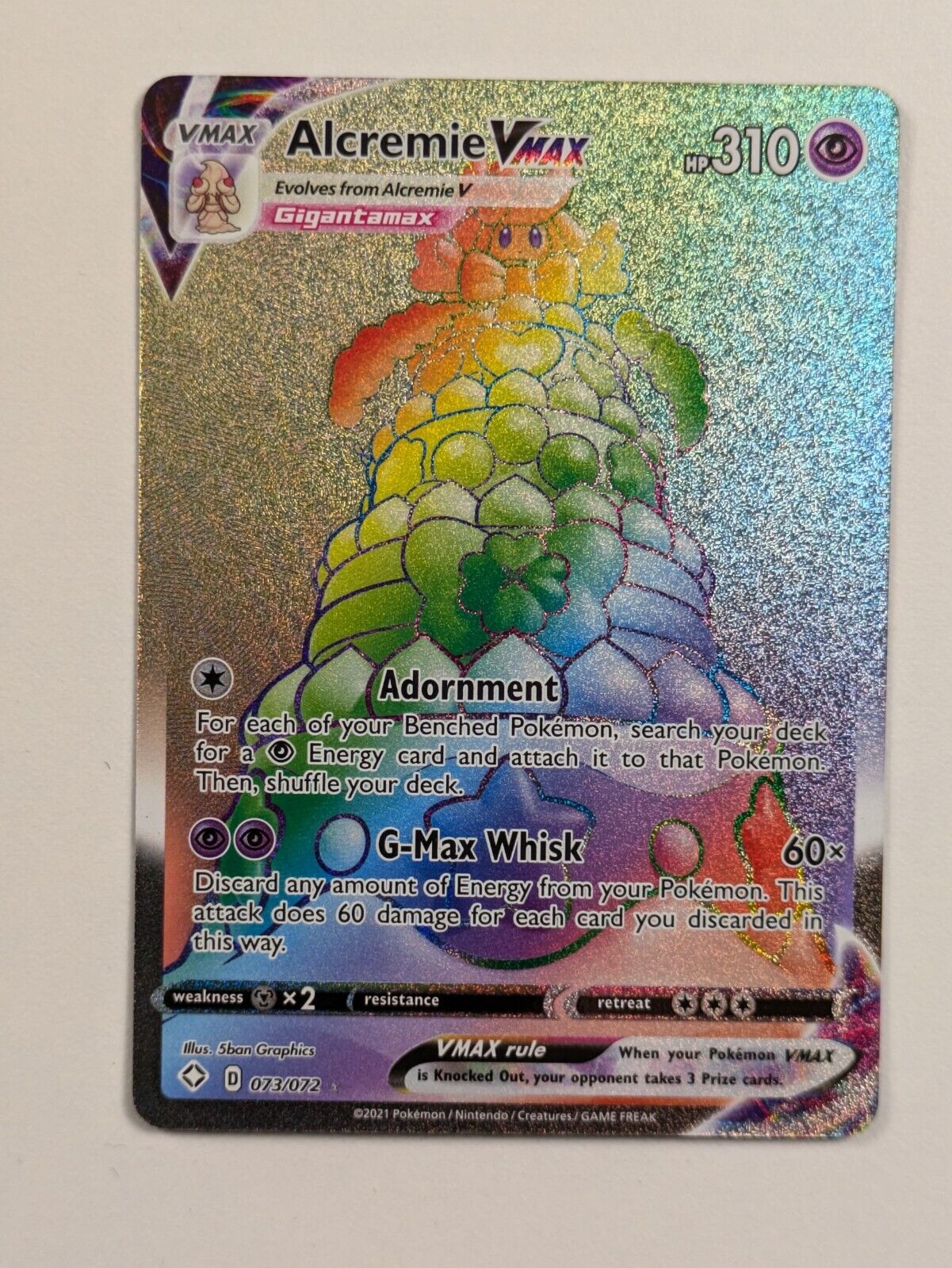 Alcremie VMAX - 073/072 - Hyper Rare Shining Fates - Pokemon Card - NM