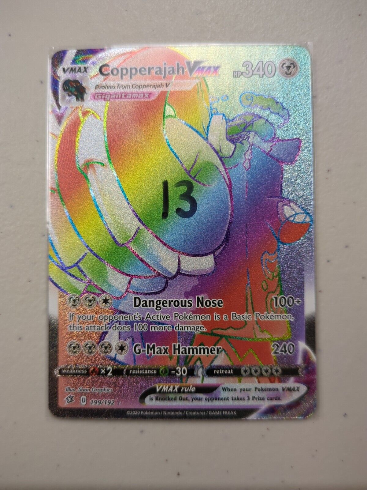 Copperajah VM - 187/202 - Secret Rare Rebel Clash Set - Pokemon Card - NM