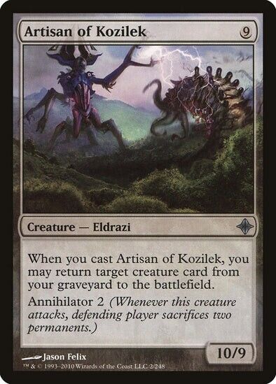 MTG: Magic The Gathering: 4X Rise of the Eldrazi: Artisan of Kozilek - Near Mint