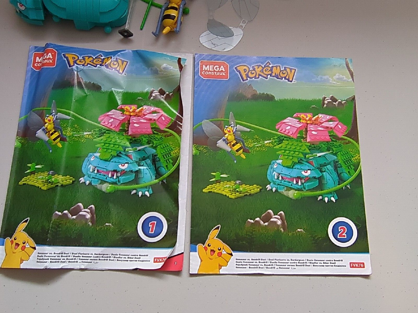 Mega Construx Pokemon Venusaur vs. Beedrill Duel Set FVK76 645 pcs Rare!