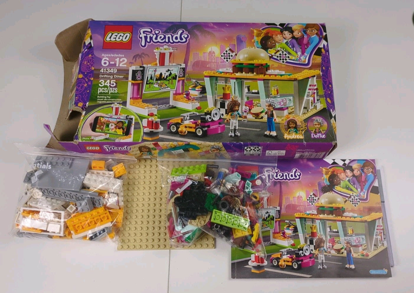 Lego Friends Drifting Diner 41349 Complete w/ Box & Instructions