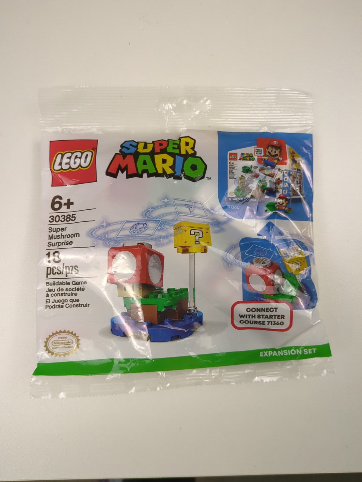 Lego Super Mario: Super Mushroom Surprise Expansion Set polybag 30385 BRAND NEW!